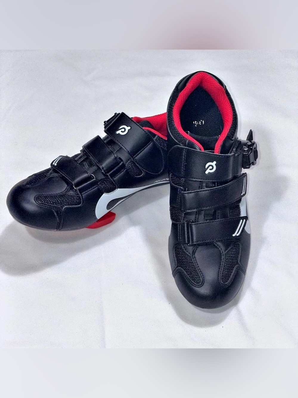 Peloton Original Cycling Shoes EU 39 Women 8 Look Delta Cleats Black Red